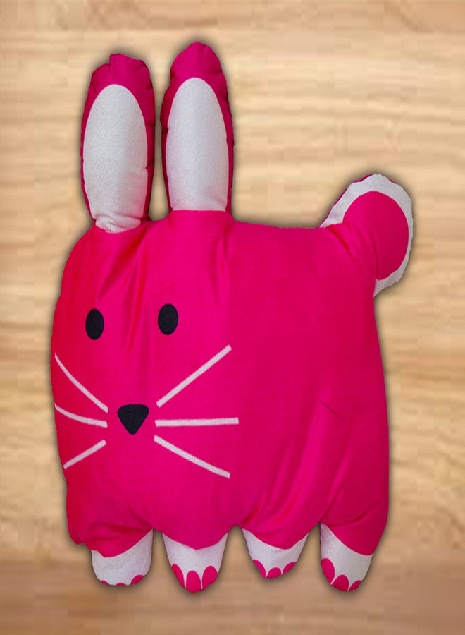 DREAMVIO Velvet Plush Pillow/Toy Figure/Animal Shape Soft Toy/Cartoon Printed/Toys for Baby & Kids/Pillow - 24 X 20 Inch (Pink, Dvanimalp0006) - Image 2